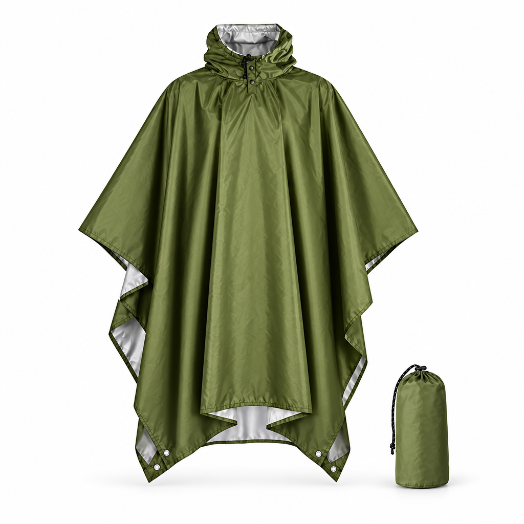 Huber - Allwetter-Poncho 3-in-1 Grün